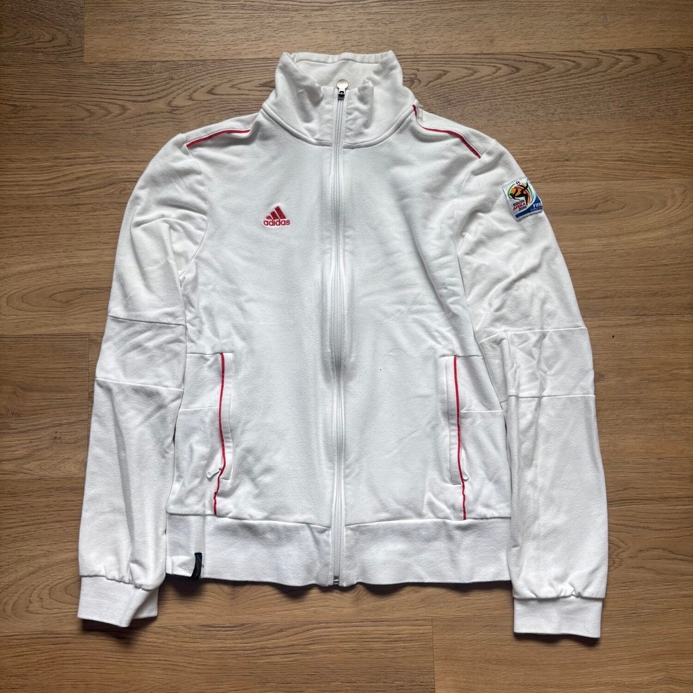 Adidas FIFA World Cup 2010 Track Jacket Mens M White Excellent South Africa